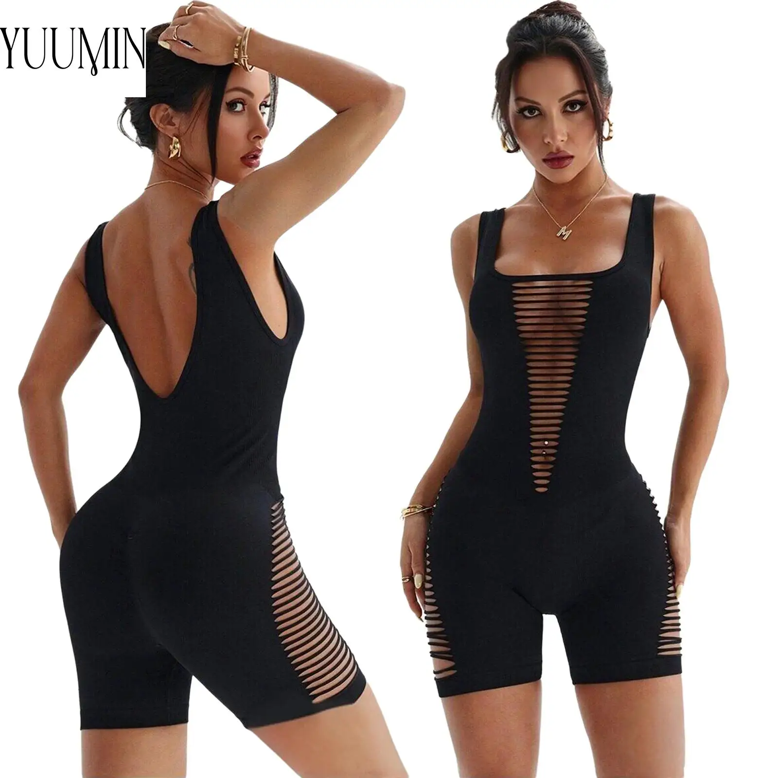 Women Hollow Out Square Cut Backless Sleeveless Athletic Bodysuit Stretchy Breathable Quick Dry Lightweight for Yoga Fitness
Women Hollow Out Square Cut Backless Sleeveless Athletic Bodysuit Stretchy Breathable Quick Dry Lightweight for Yoga Fitness