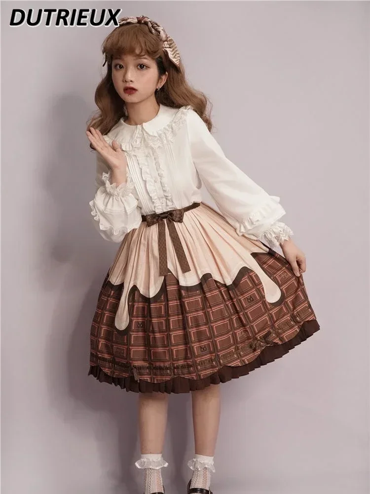Autumn and Winter Long-sleeved Shirt Doll Collar Lace Bubble Sleeve Lolita Inner Shirts Female Sweet Cute Women's Tops
Autumn and Winter Long-sleeved Shirt Doll Collar Lace Bubble Sleeve Lolita Inner Shirts Female Sweet Cute Women's Tops