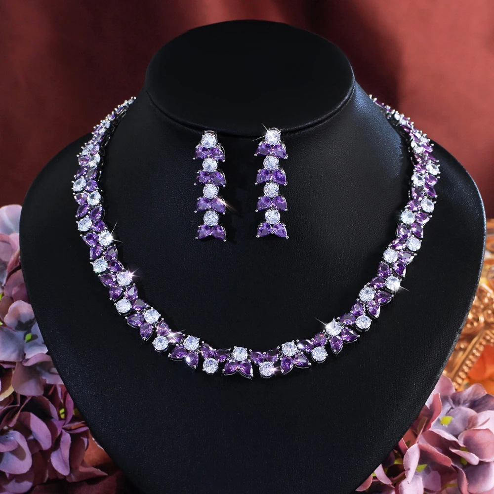 ThreeGraces блестящие геометрические белые фиолетовые циркониевые свадебные ожерелья серьги 2 шт. роскошный комплект ювелирных изделий для свадебной вечеринки для женщин T1093
ThreeGraces блестящие геометрические белые фиолетовые циркониевые свадебные ожерелья серьги 2 шт. роскошный комплект ювелирных изделий для свадебной вечеринки для женщин T1093