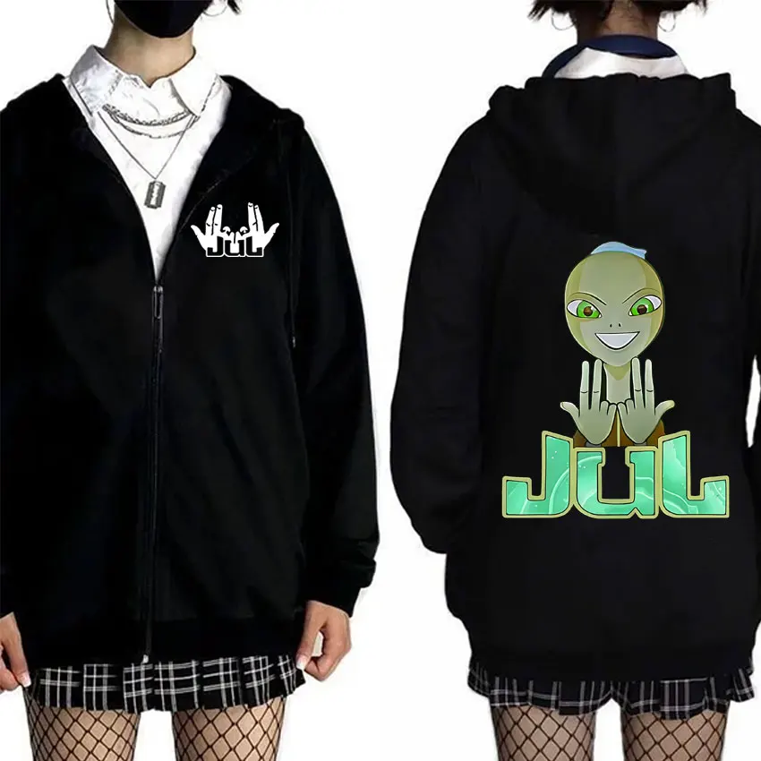 Jul France Rapper Zip Up Hoodie Men Women Fashion Fleece Cotton Jacket Coat Unisex Vintage Hip Hop Oversized Zipper Sweatshirt
Jul France Rapper Zip Up Hoodie Men Women Fashion Fleece Cotton Jacket Coat Unisex Vintage Hip Hop Oversized Zipper Sweatshirt