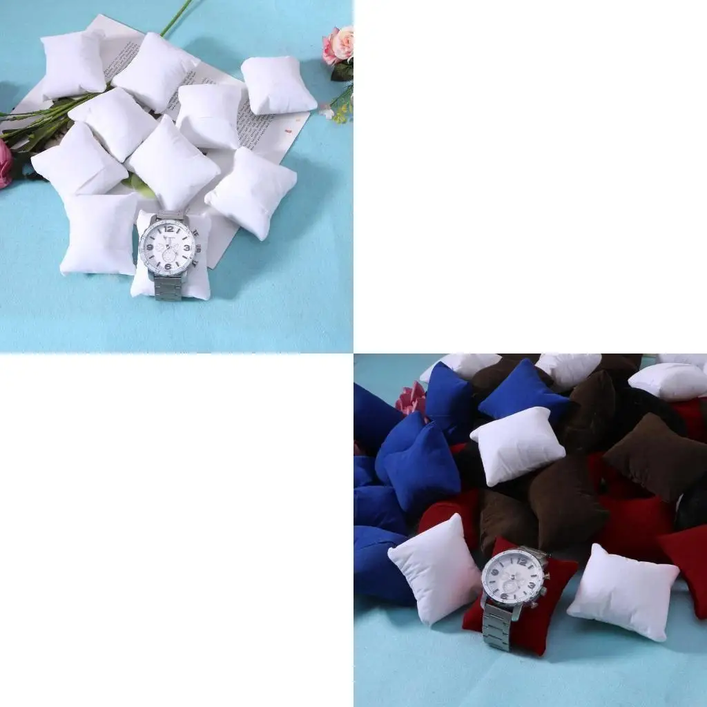 10 шт. Бархатный браслет-подушка для часов Маленькая многоцветная подушка-держатель для ювелирных изделий
10 шт. Бархатный браслет-подушка для часов Маленькая многоцветная подушка-держатель для ювелирных изделий