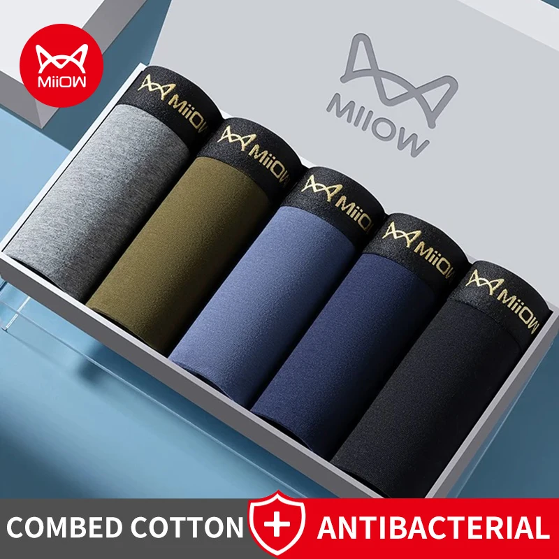 MiiOW 4Pcs Cotton Men Underwear Boxers Mulberry Silk Antibacterial Crotch Mens Underpants Men's Panties Man Boxershorts Briefs
MiiOW 4Pcs Cotton Men Underwear Boxers Mulberry Silk Antibacterial Crotch Mens Underpants Men's Panties Man Boxershorts Briefs