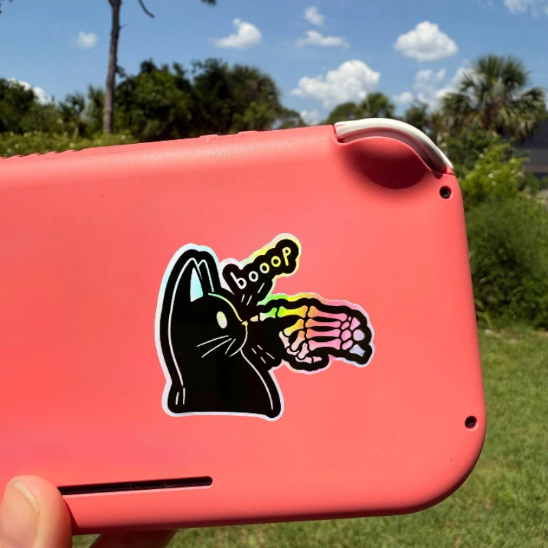 3pcs/1Set Holographic Cat Skeleton Stickers Cool Black Cat Vinyl Decals for Laptop Water Bottle Phone Decor
3pcs/1Set Holographic Cat Skeleton Stickers Cool Black Cat Vinyl Decals for Laptop Water Bottle Phone Decor