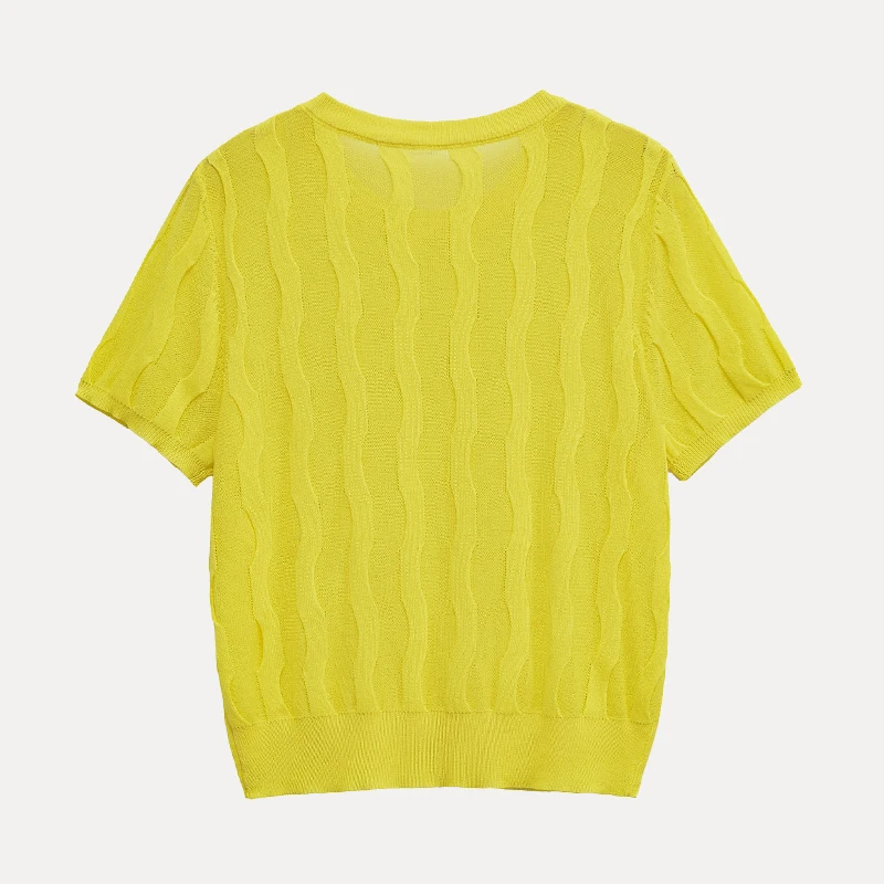 Z Женский вязаный топ с текстурой Street Sle Slim Fit из полиэстера ort Sve круглый Ne Regular Length Summer New Ar...
Z Женский вязаный топ с текстурой Street Sle Slim Fit из полиэстера ort Sve круглый Ne Regular Length Summer New Ar...