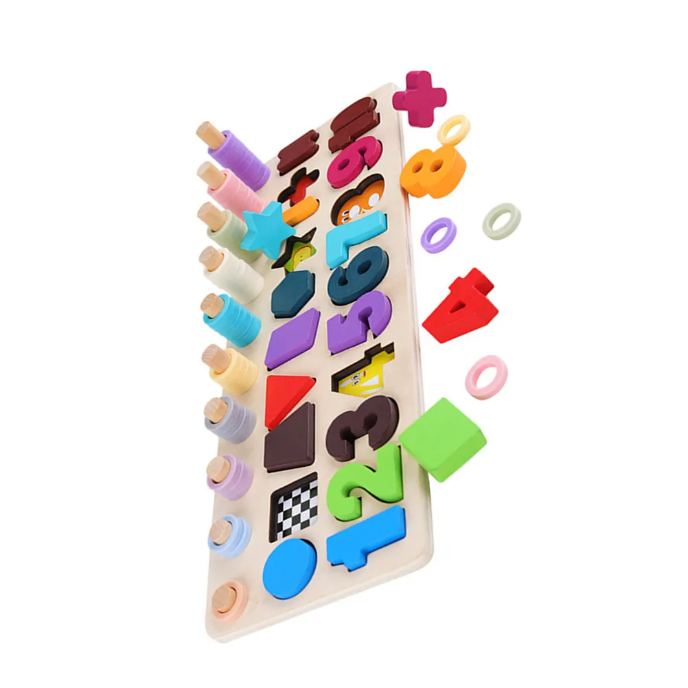 Multifunction Wooden Number Puzzle Board Colorful Solid Wood Educational Preschool Learning Alphabet Pieces for Kids Early
Multifunction Wooden Number Puzzle Board Colorful Solid Wood Educational Preschool Learning Alphabet Pieces for Kids Early
