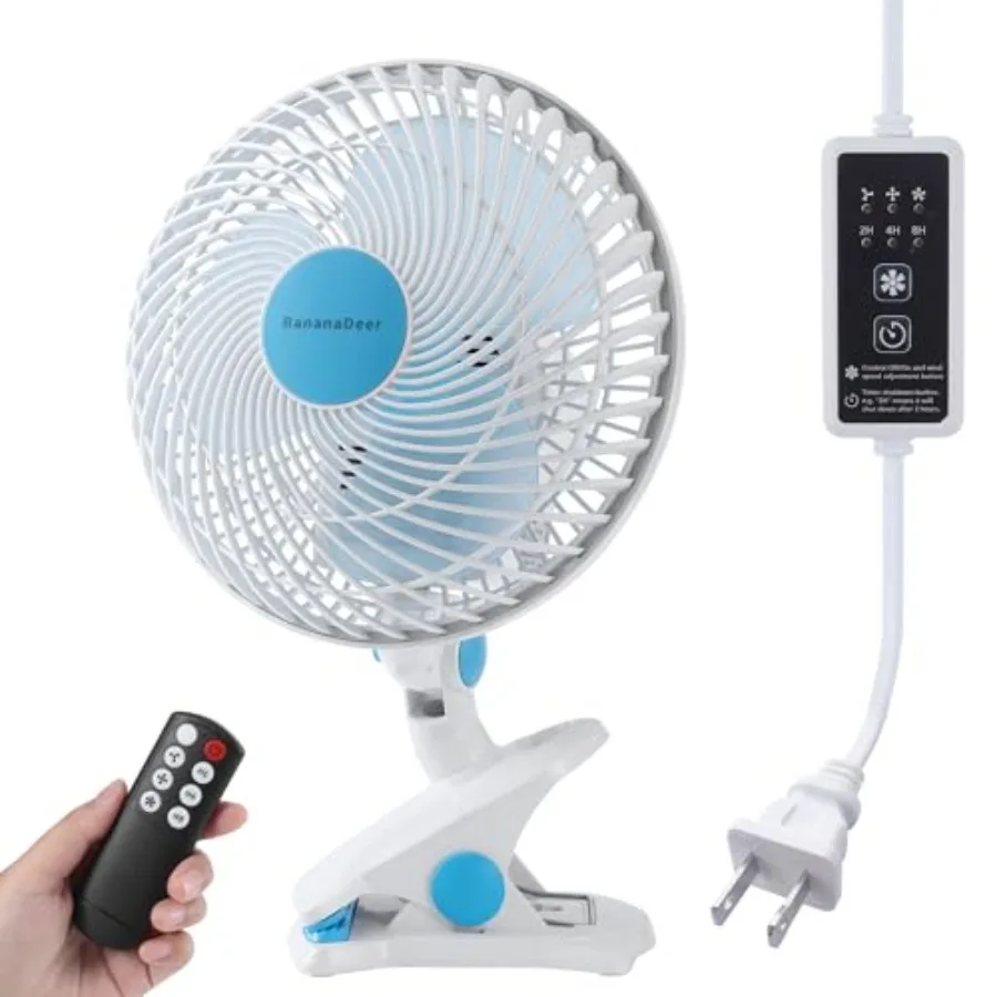 Oscillating Clip on Fan 9-Inch With Remote control Portable Desk Fan Adjustable Tilt w/Sturdy Clamp 3 Speed 3 Timer Shaking Fan
Oscillating Clip on Fan 9-Inch With Remote control Portable Desk Fan Adjustable Tilt w/Sturdy Clamp 3 Speed 3 Timer Shaking Fan