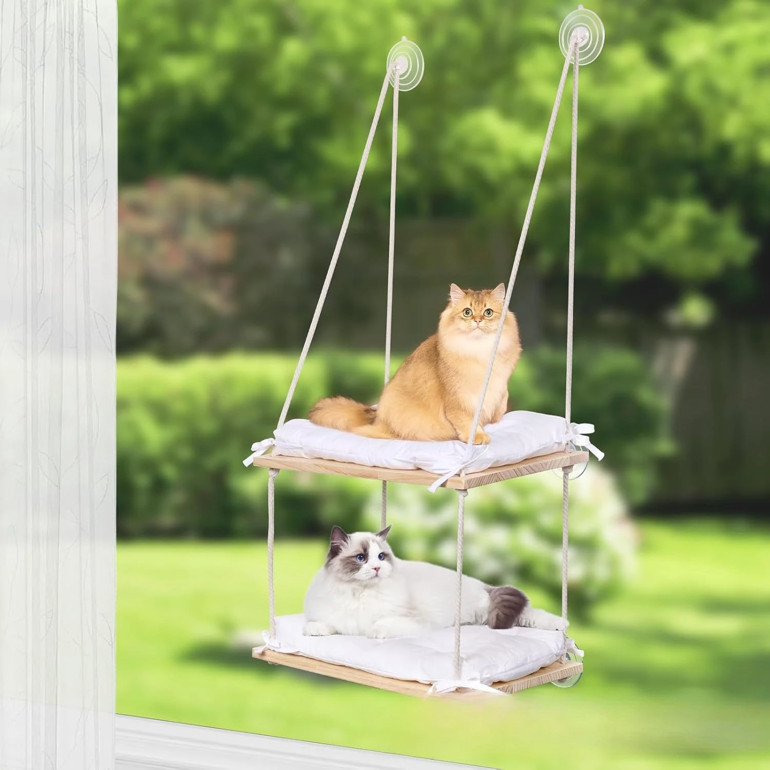 Wooden cat hammock window sill hanging autumn universal cat bed double layer
Wooden cat hammock window sill hanging autumn universal cat bed double layer