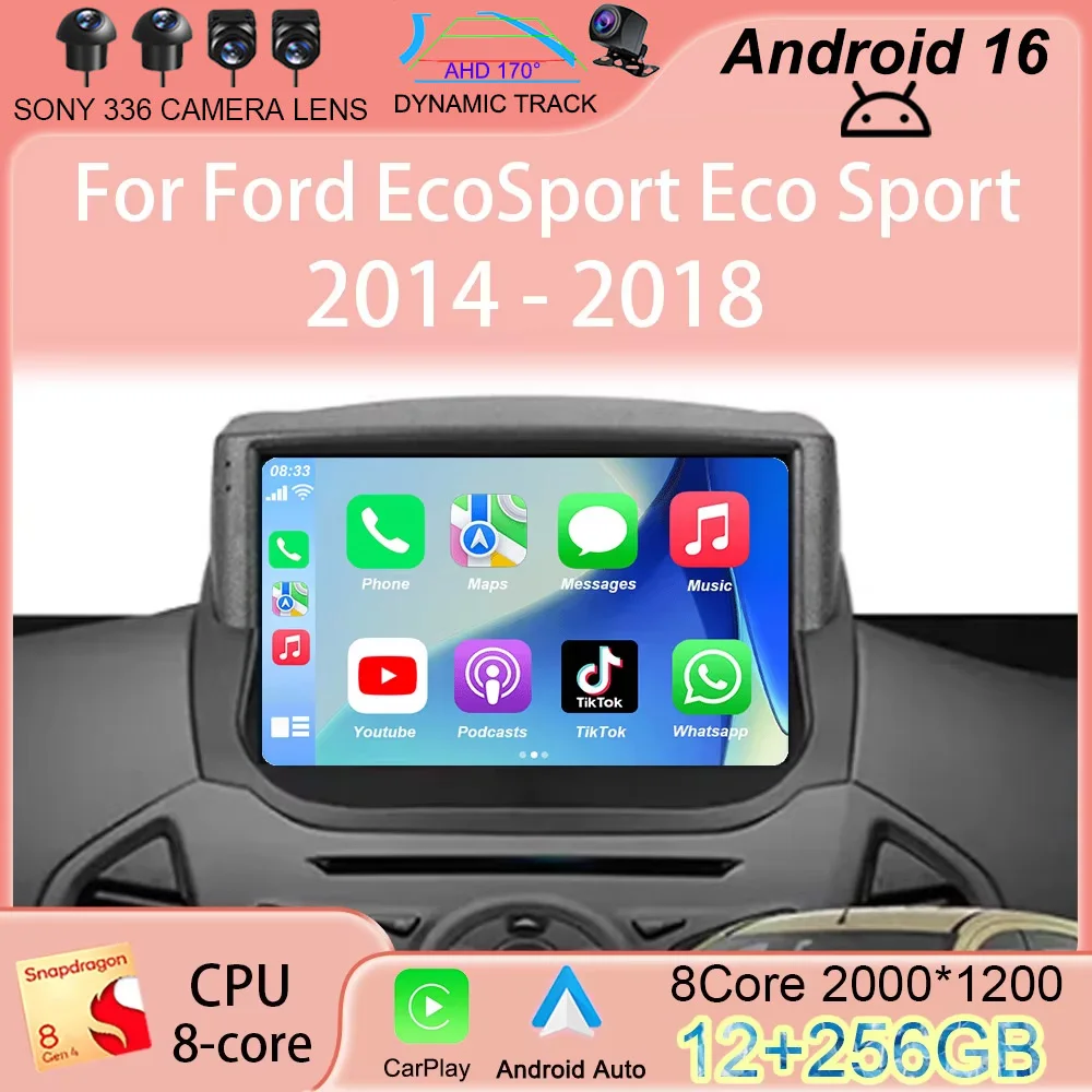 Автомагнитола Android 16 Carplay для Ford EcoSport 2014-2018 с GPS-рекордером, мультимедийным плеером, 4G+BT, DSP
Автомагнитола Android 16 Carplay для Ford EcoSport 2014-2018 с GPS-рекордером, мультимедийным плеером, 4G+BT, DSP