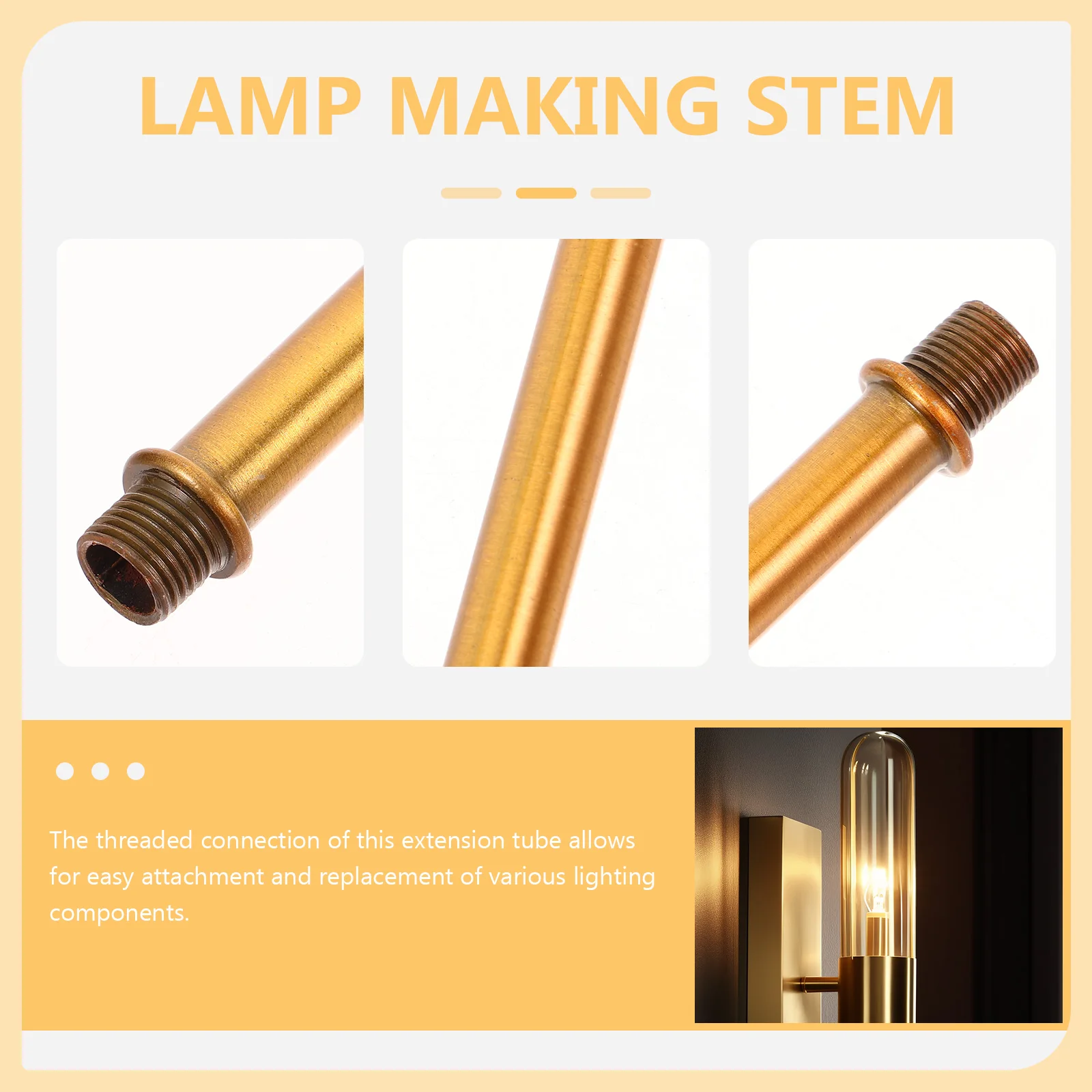 Wall Lamp Connection Tube Hollow Iron Stems Double Head Threaded Pipe Parts Lighting Fixture Downrods Desk Lamp Kits
Wall Lamp Connection Tube Hollow Iron Stems Double Head Threaded Pipe Parts Lighting Fixture Downrods Desk Lamp Kits