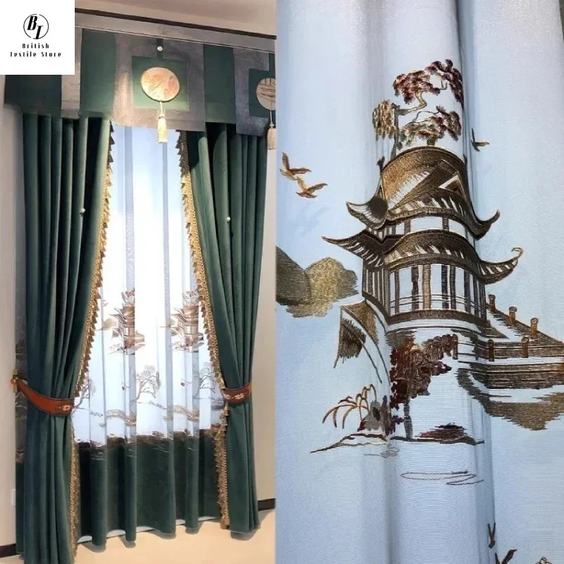 Custom Size!!French High-end Embroidery Splicing Window Screen Dark Green Velvet Luxury Curtains for Living Room Bedroom Decor
Custom Size!!French High-end Embroidery Splicing Window Screen Dark Green Velvet Luxury Curtains for Living Room Bedroom Decor