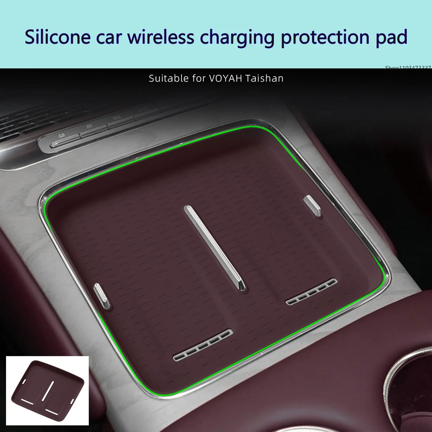 For VOYAH Taishan silica gel wireless charging pad, central control mobile phone anti-skid pad accessories, car supplies
For VOYAH Taishan silica gel wireless charging pad, central control mobile phone anti-skid pad accessories, car supplies