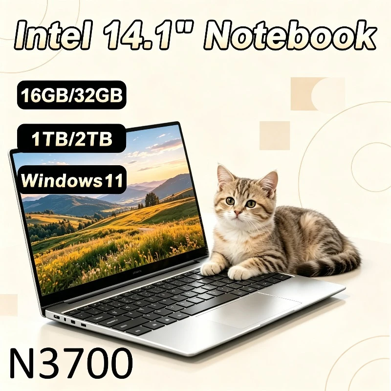 New 14.1" Ultra Slim Laptop 16GB RAM 2TB SSD Windows 11 Intel N3700 Notebook Gamer 1920*1080 Display Office Study Computer PC
New 14.1" Ultra Slim Laptop 16GB RAM 2TB SSD Windows 11 Intel N3700 Notebook Gamer 1920*1080 Display Office Study Computer PC