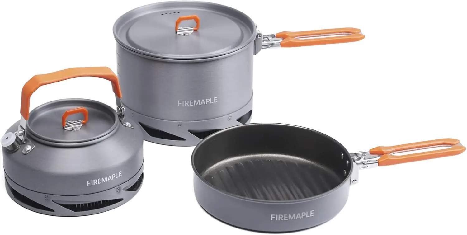 4-Piece Camping Cookware Set with Pots, Kettle, and Frypan for Hiking Fishing Picnic
4-Piece Camping Cookware Set with Pots, Kettle, and Frypan for Hiking Fishing Picnic