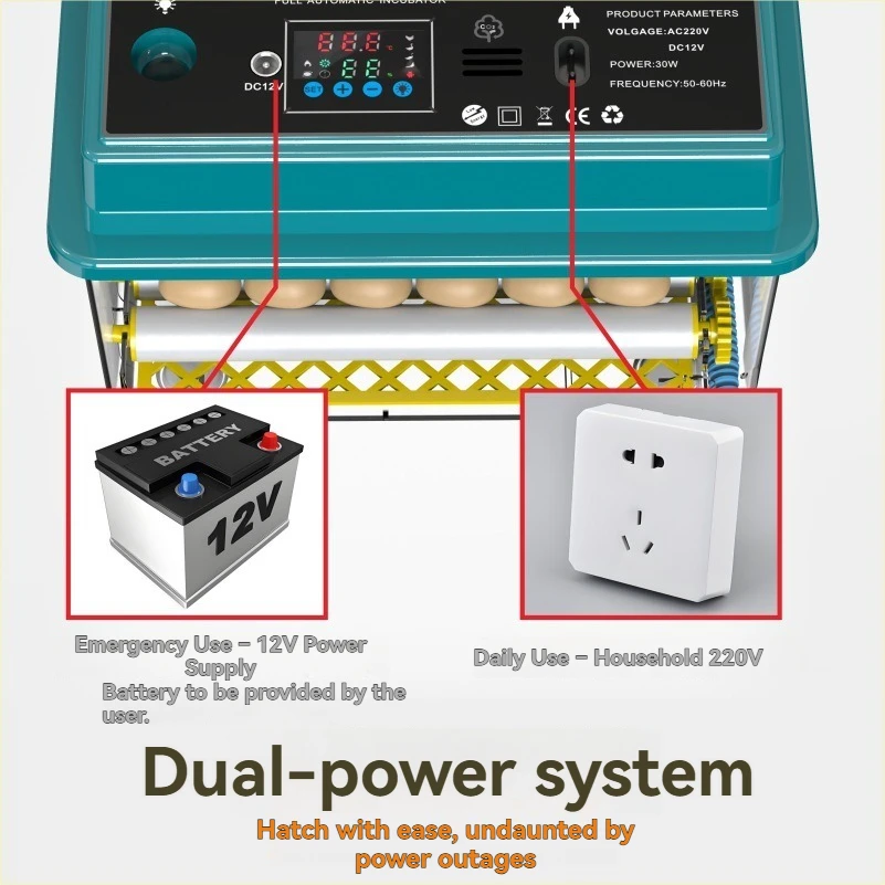 Smart Digital Auto Egg Turning Incubator Small Household Egg Hatcher Precise Temp Humidity Control For Rutin Chicken & Poultry
Smart Digital Auto Egg Turning Incubator Small Household Egg Hatcher Precise Temp Humidity Control For Rutin Chicken & Poultry