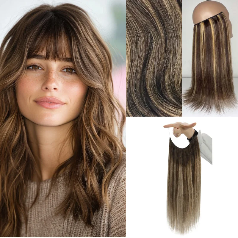 Human Hair Fish Line Hair Weft One Piece Clip In 20inch Wholesale Dropship Hair Extensions Color 1B #4 #60
Human Hair Fish Line Hair Weft One Piece Clip In 20inch Wholesale Dropship Hair Extensions Color 1B #4 #60