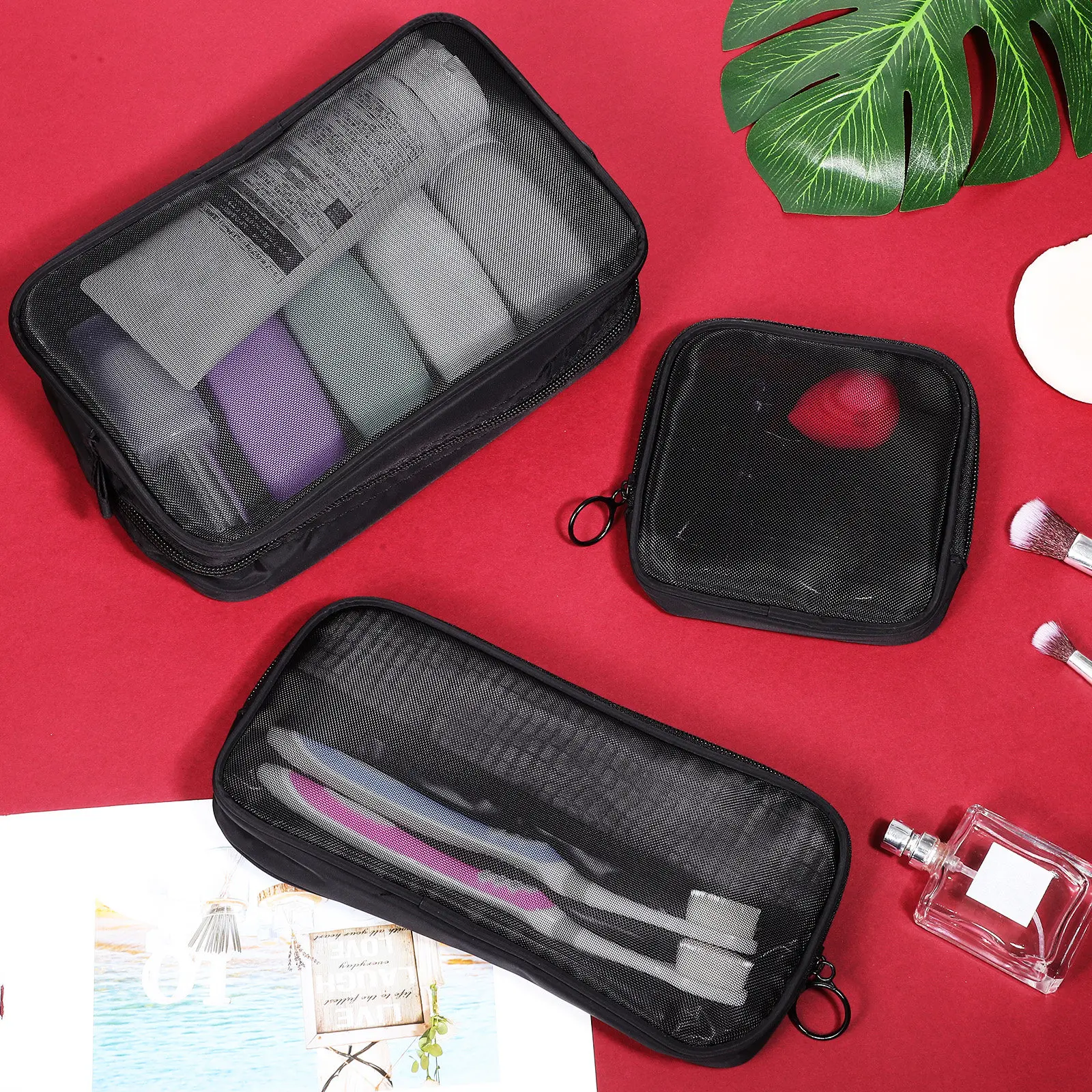 6Pcs Mesh Makeup Bags Organizer Set Portable Travel Toiletry Bags Lightweight Zipper Pouches for Home Business Trip
6Pcs Mesh Makeup Bags Organizer Set Portable Travel Toiletry Bags Lightweight Zipper Pouches for Home Business Trip