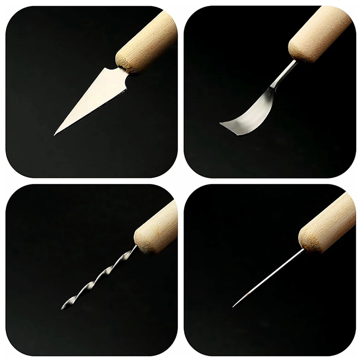 TFBC 11-Piece Wooden Handle Double Ended Modeling Tools Sculpting Tools for Clay Easy to Use Modeling, Trimming, and Cutting 
TFBC 11-Piece Wooden Handle Double Ended Modeling Tools Sculpting Tools for Clay Easy to Use Modeling, Trimming, and Cutting