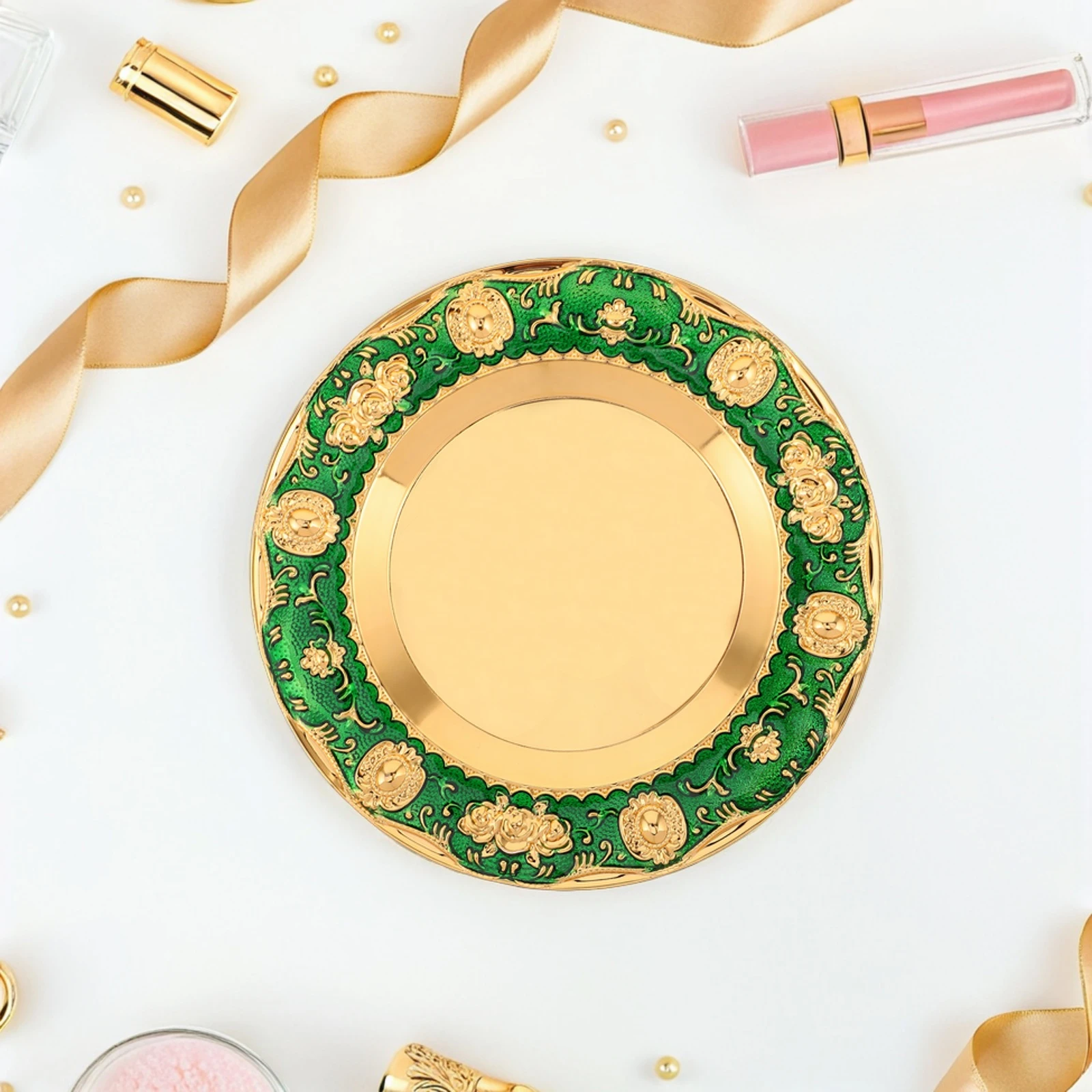 European Style Fruit Plate Decorative Table Tray Circular Vintage Tea Trays for Coffee Iron
European Style Fruit Plate Decorative Table Tray Circular Vintage Tea Trays for Coffee Iron