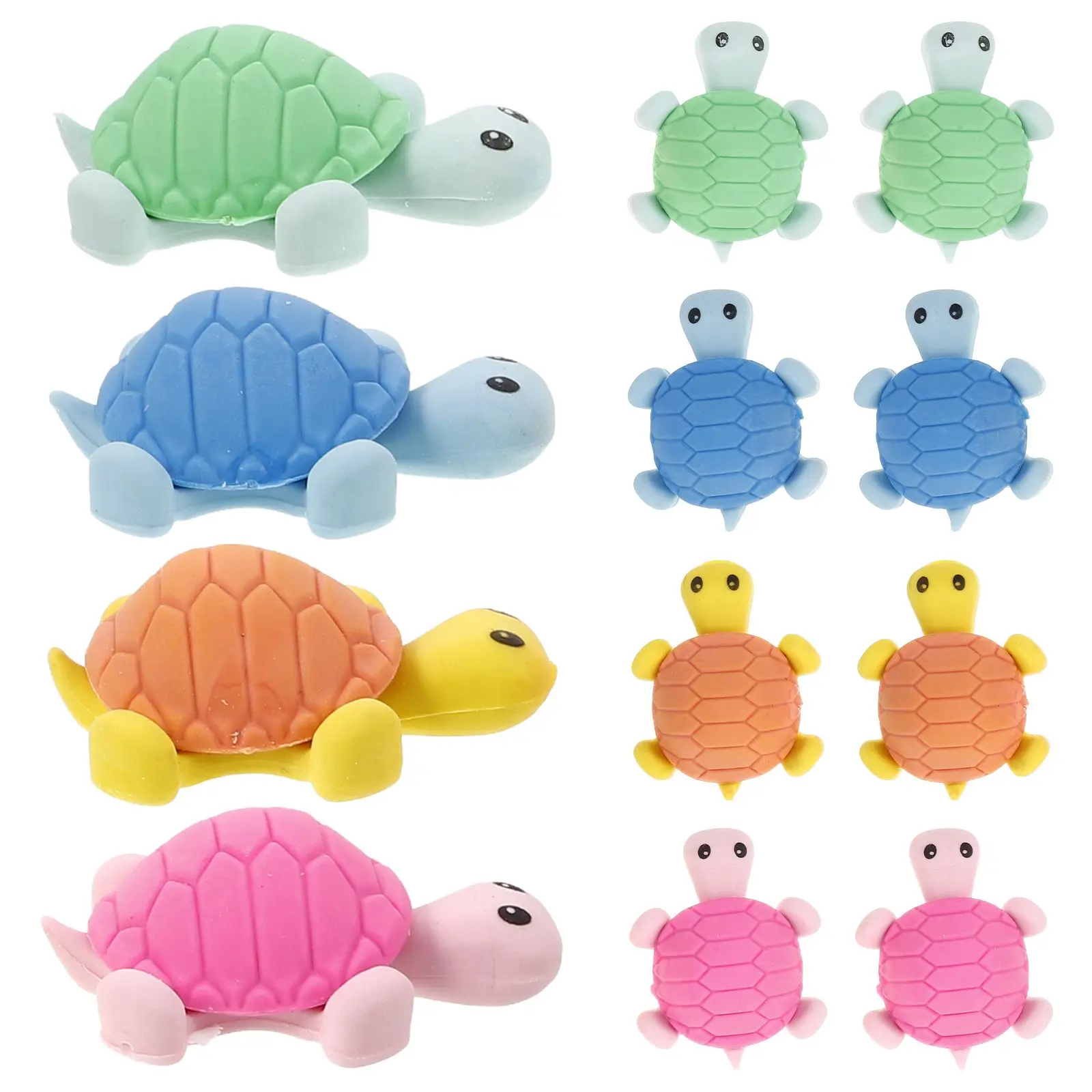 24 Pcs Cartoon Eraser Cute Tortoise Shaped Rubber School Supplies Mixed Colors Easy to Store Practical Function Remove Wrong
24 Pcs Cartoon Eraser Cute Tortoise Shaped Rubber School Supplies Mixed Colors Easy to Store Practical Function Remove Wrong