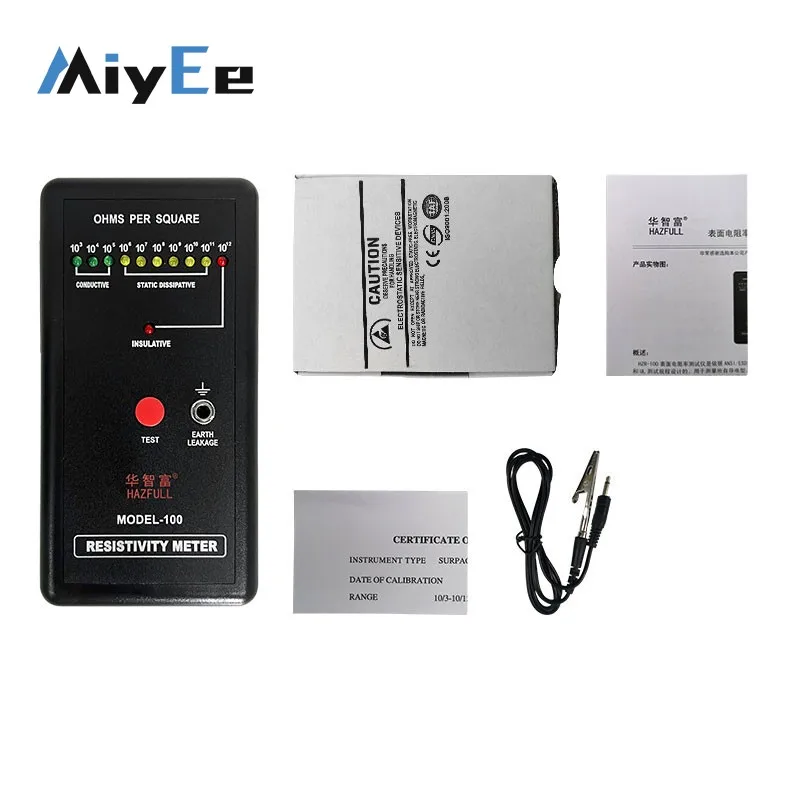 MODEL-100 Surface Resistance Meter Surface Resistance Tester Resistivity Meter (Standard Version)
MODEL-100 Surface Resistance Meter Surface Resistance Tester Resistivity Meter (Standard Version)