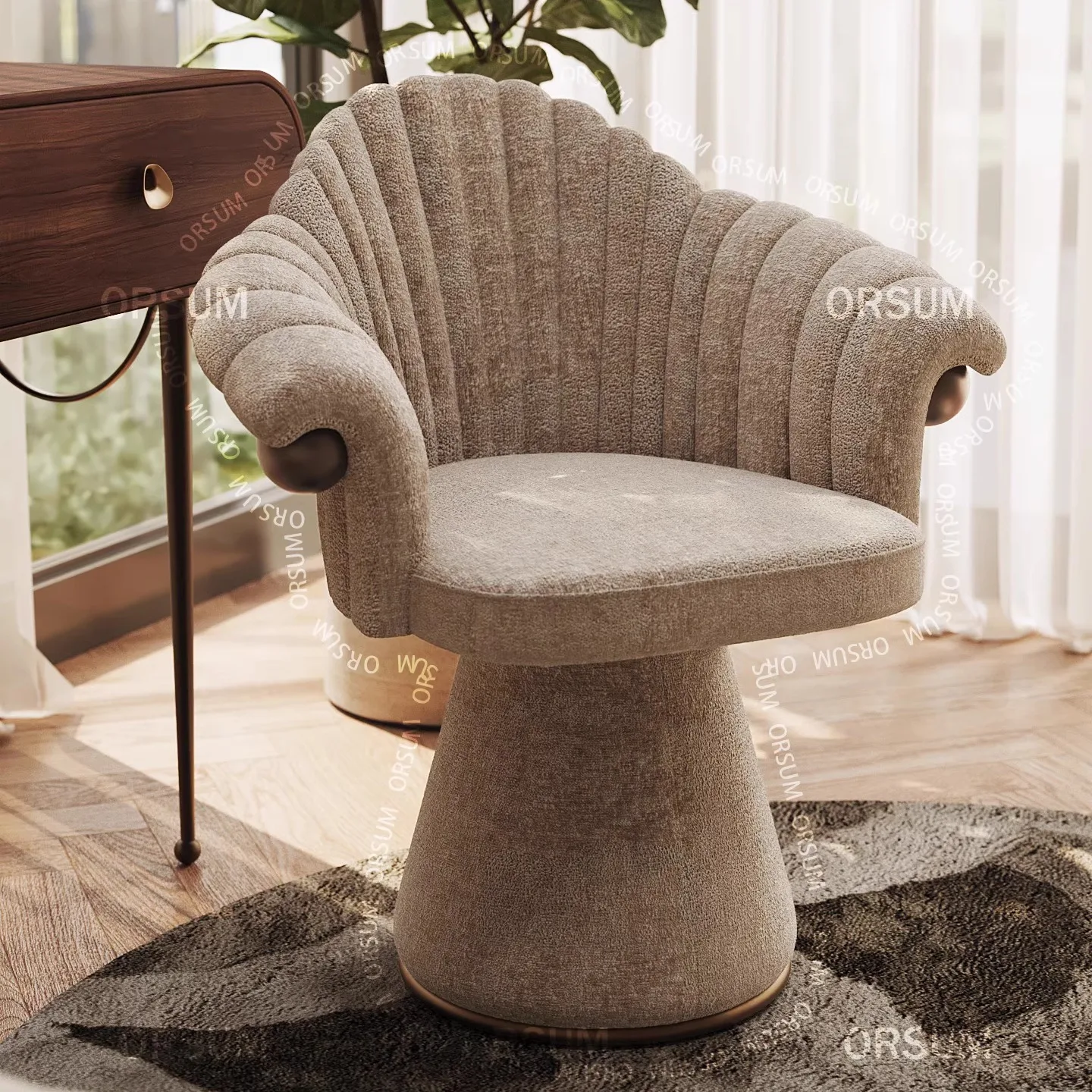 Modern simple French makeup dressing stool rotating desk chair creative French retro
Modern simple French makeup dressing stool rotating desk chair creative French retro