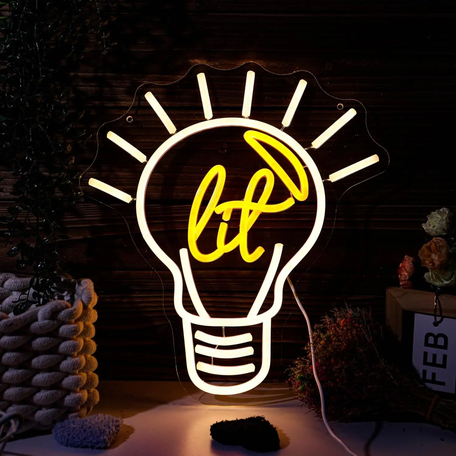 Lit Light Bulb Neon Sign USB Dimmable LED Light for Wall Decor Party Bar Pub Basement College Dorm Bedroom Art Decoration Gifts
Lit Light Bulb Neon Sign USB Dimmable LED Light for Wall Decor Party Bar Pub Basement College Dorm Bedroom Art Decoration Gifts