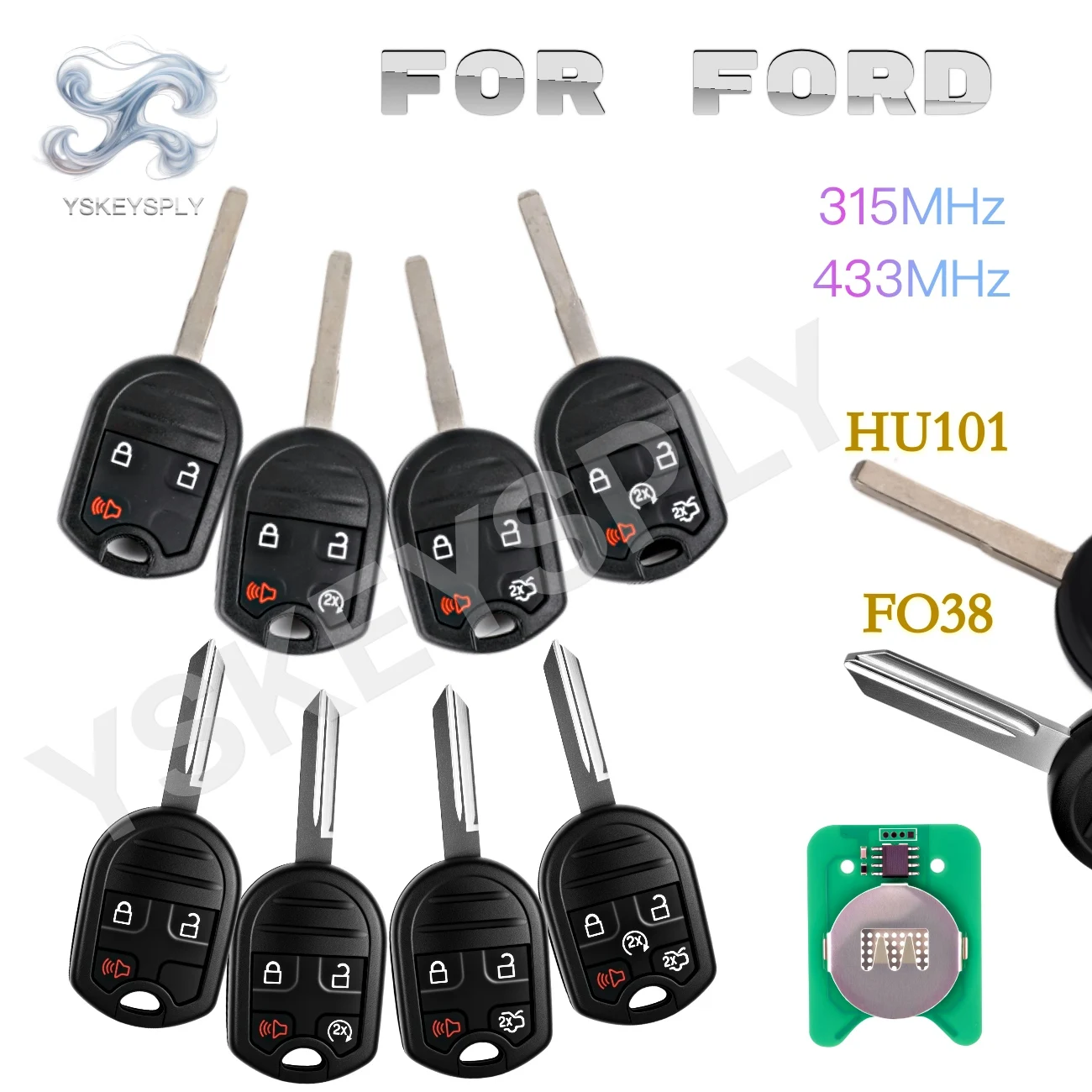 For Ford Escape Taurus Edge Ranger Explorer Expedition Mustang 315/433MHz CWTWB1U793 3/4/5 Button Smart Remote Key Fob
For Ford Escape Taurus Edge Ranger Explorer Expedition Mustang 315/433MHz CWTWB1U793 3/4/5 Button Smart Remote Key Fob