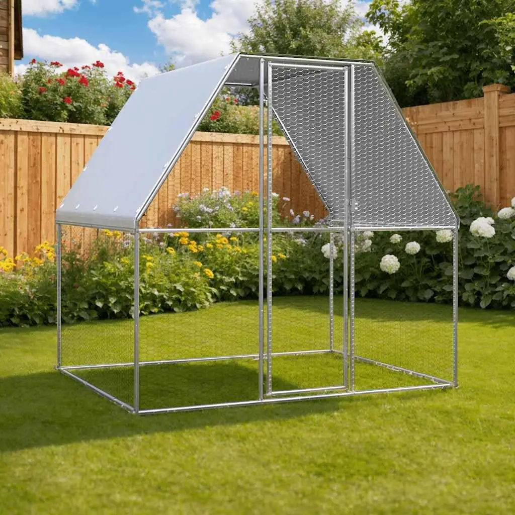 Walk-in 78.7in Galvanized Steel Chicken Coop with Waterproof PE Roof for Backyard Hens Ducks Rabbits, Customized
Walk-in 78.7in Galvanized Steel Chicken Coop with Waterproof PE Roof for Backyard Hens Ducks Rabbits, Customized