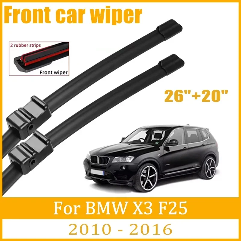 For BMW X3 F25 2010-2016 2011 2012 2013 Wiper Front Wiper Blades Windshield Windscreen Window Brush 26"+20"Car Accessories
For BMW X3 F25 2010-2016 2011 2012 2013 Wiper Front Wiper Blades Windshield Windscreen Window Brush 26"+20"Car Accessories