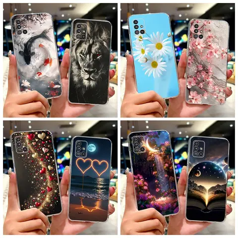 For Samsung Galaxy A71 A51 A31 Case A315F A515F A715F Cover Fashion Painted Soft Silicone Phone Cases For Samsung A51 5G Housing
