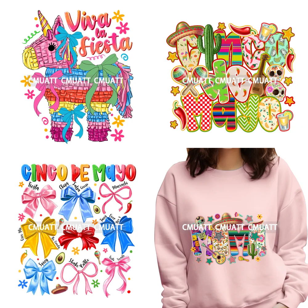 Наклейки-трансферы DTF для футболок: «Синко де Майо», сомбреро, гитара, маракасы, мексиканская вечеринка. Готовые к термопереносу, моющиеся.
Наклейки-трансферы DTF для футболок: «Синко де Майо», сомбреро, гитара, маракасы, мексиканская вечеринка. Готовые к термопереносу, моющиеся.