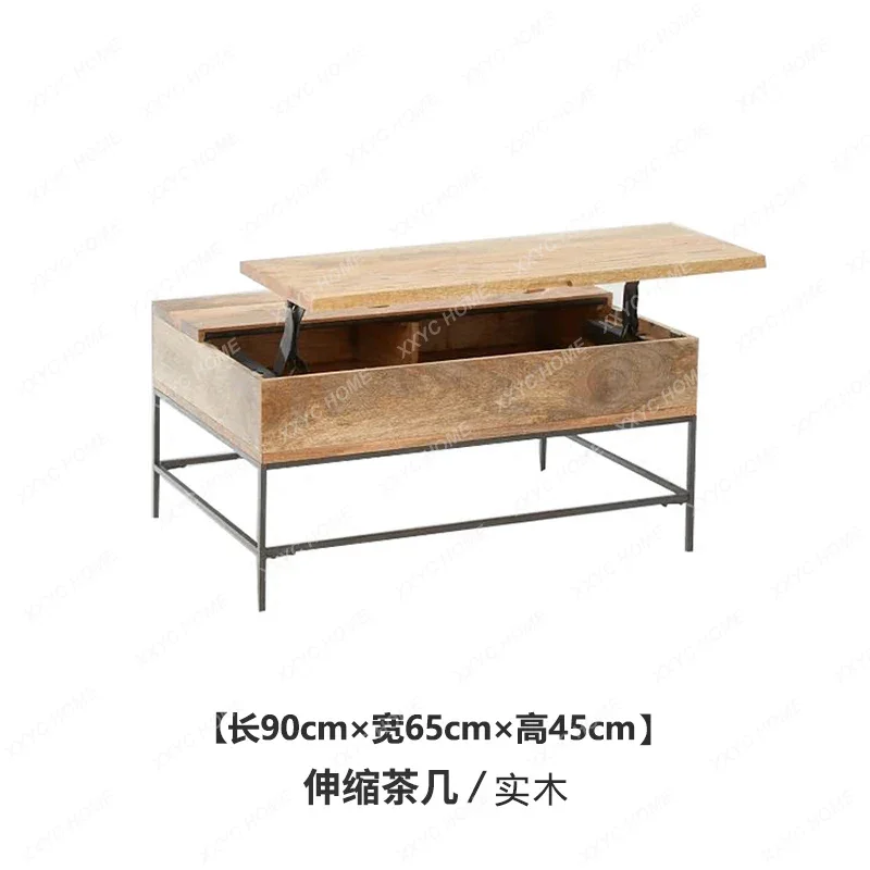 Lifting coffee table Solid wood drawer folding Multifunctional minimalist medieval storage living room
Lifting coffee table Solid wood drawer folding Multifunctional minimalist medieval storage living room
