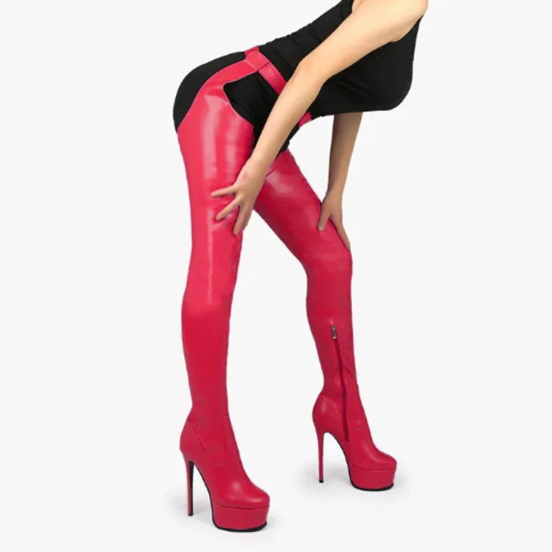Sexy Belt Night Club Over The Knee Women Boots High Heels Shoes Platform Elastic Long Boots With Side Zip
Sexy Belt Night Club Over The Knee Women Boots High Heels Shoes Platform Elastic Long Boots With Side Zip