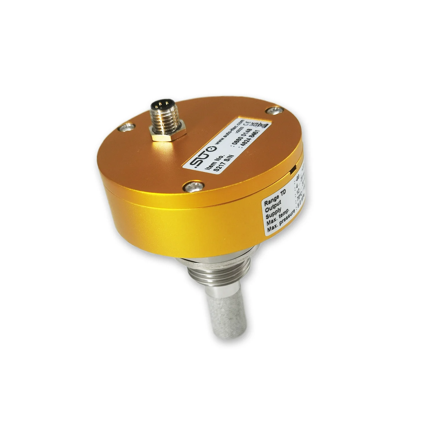 Suto S217 High-Pressure Dew Point Sensor with G 1/2" Thread for Compressed Air Systems
Suto S217 High-Pressure Dew Point Sensor with G 1/2" Thread for Compressed Air Systems