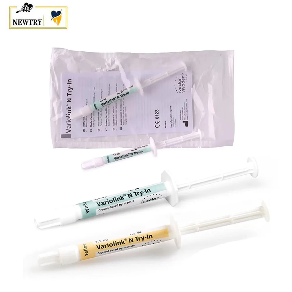 Ivoclar Dental Water-soluble Glycerol Paste Original Variolink N Try-In 1.5ml Dental Restoration Shade Matching For Resin Cement
Ivoclar Dental Water-soluble Glycerol Paste Original Variolink N Try-In 1.5ml Dental Restoration Shade Matching For Resin Cement