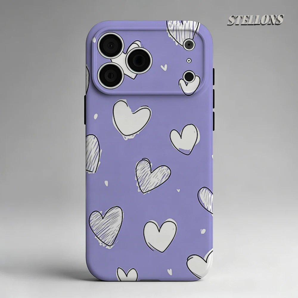 Purple Sketch Hearts Phone Case For Magnetic Phone Case for IPhone 17 16 15 14 13 Pro Max Plus Single Double-layer tough Case
Purple Sketch Hearts Phone Case For Magnetic Phone Case for IPhone 17 16 15 14 13 Pro Max Plus Single Double-layer tough Case