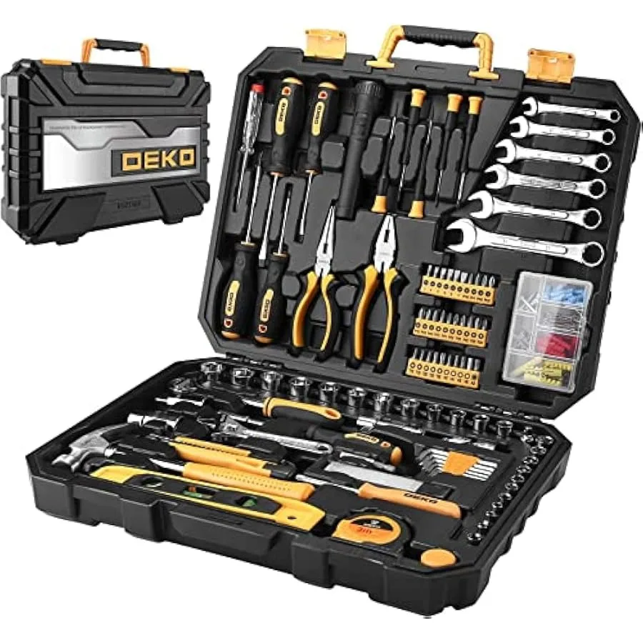 208 Piece Tool SetGeneral Household Hand Tool Kit Auto Repair Tool Box with Plastic Toolbox Storage Case
208 Piece Tool SetGeneral Household Hand Tool Kit Auto Repair Tool Box with Plastic Toolbox Storage Case