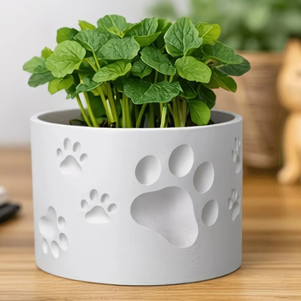 Pen Holder 3D Printing Flower Pot Cylinder Shape Paw Print Cactus Planter Storage Box Plastic Decorative Planter Office Balcony
Pen Holder 3D Printing Flower Pot Cylinder Shape Paw Print Cactus Planter Storage Box Plastic Decorative Planter Office Balcony