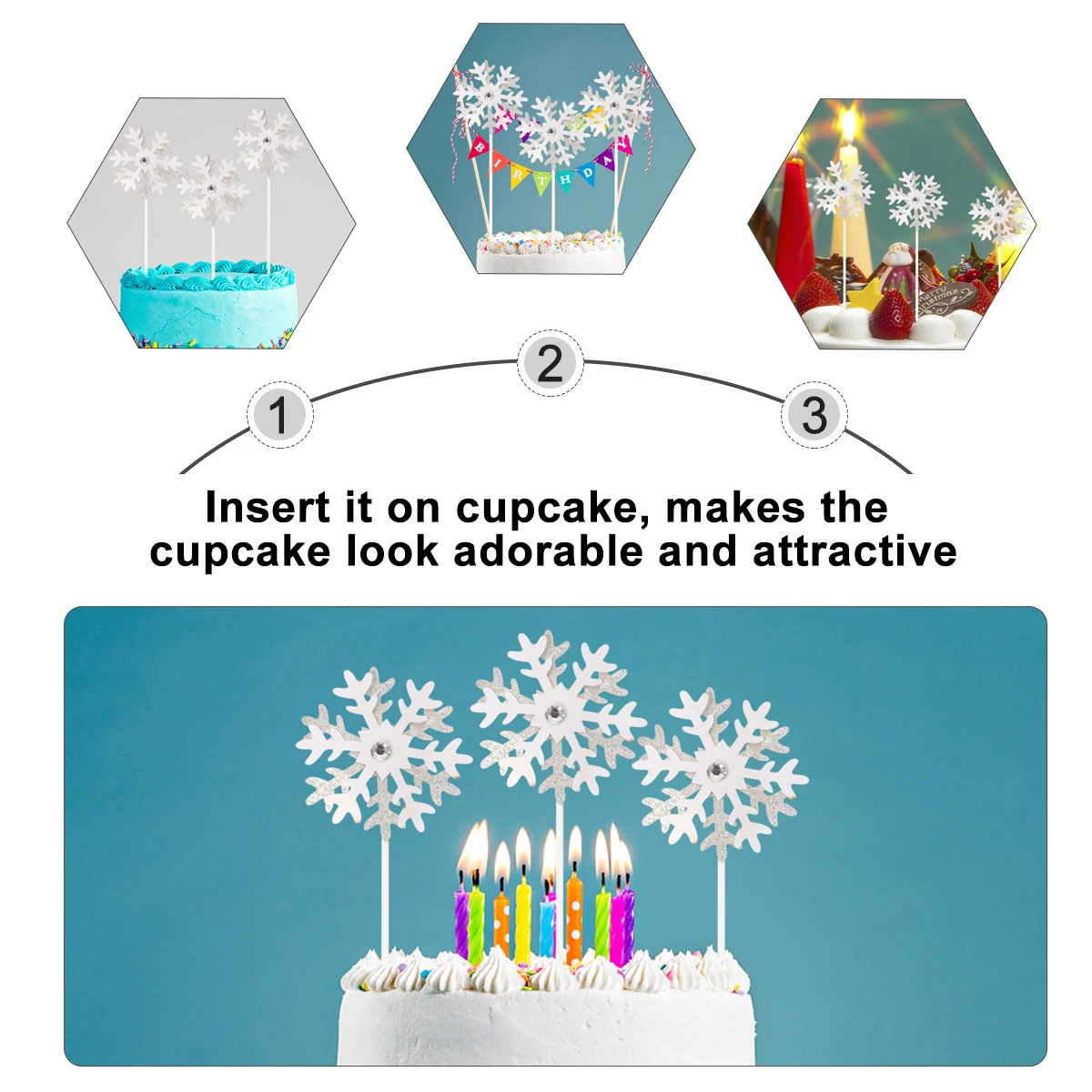 Snowflake Cake Decorating Cupcake Topper Party Supplies Rhinestone Christmas Decoration
Snowflake Cake Decorating Cupcake Topper Party Supplies Rhinestone Christmas Decoration