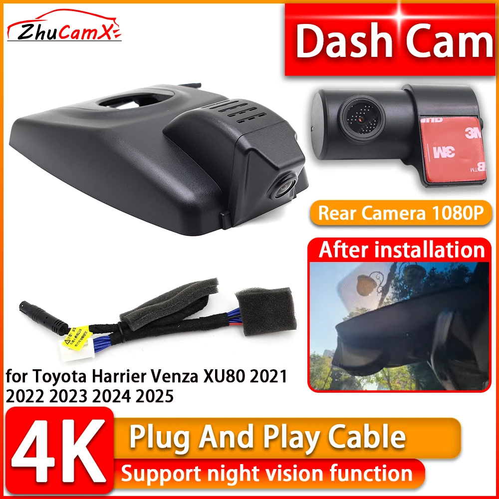 Wiifi 4K Dash Cam for Toyota Harrier Venza XU80 2021 2022 2023 2024 2025 DVR Front Rear Car Camera Plug and Play Video Recorder
Wiifi 4K Dash Cam for Toyota Harrier Venza XU80 2021 2022 2023 2024 2025 DVR Front Rear Car Camera Plug and Play Video Recorder