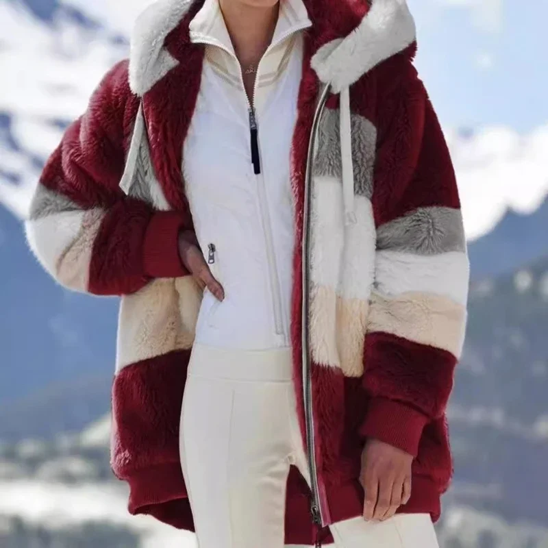 Women's Autumn Winter Loose Plush Multi-Color Hooded Jacket - Casual Comfortable, and Warm Outerwear for Cozy Style
Women's Autumn Winter Loose Plush Multi-Color Hooded Jacket - Casual Comfortable, and Warm Outerwear for Cozy Style