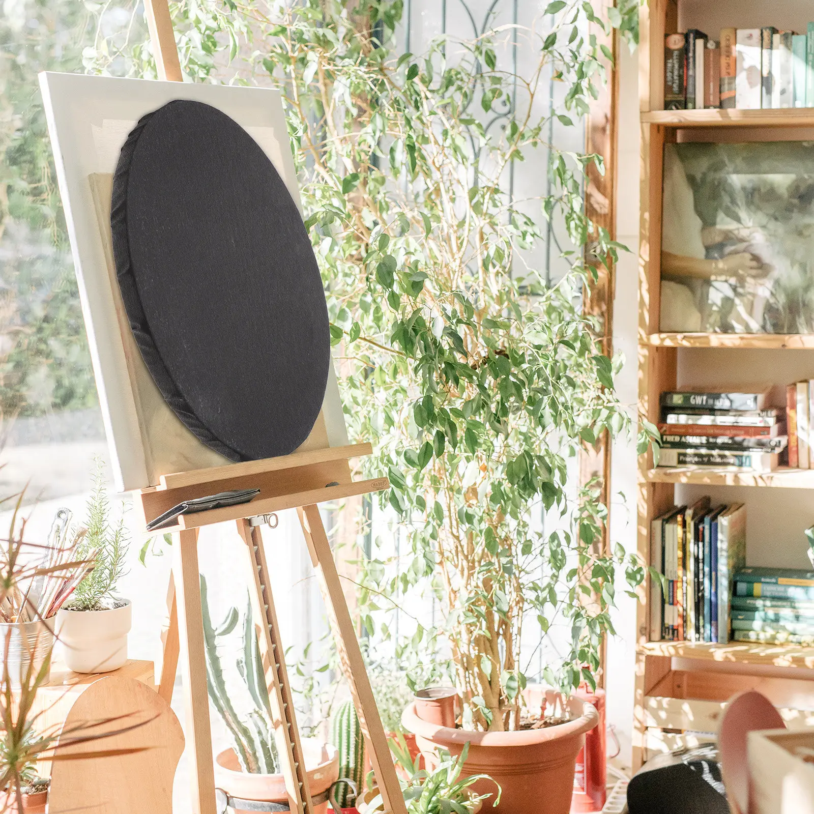 1Pcs Black Elliptical Stretched Canvas Panel Made of Premium Cotton and Solid Wood Frame for Oil Water Painting DIY Art Projects
1Pcs Black Elliptical Stretched Canvas Panel Made of Premium Cotton and Solid Wood Frame for Oil Water Painting DIY Art Projects