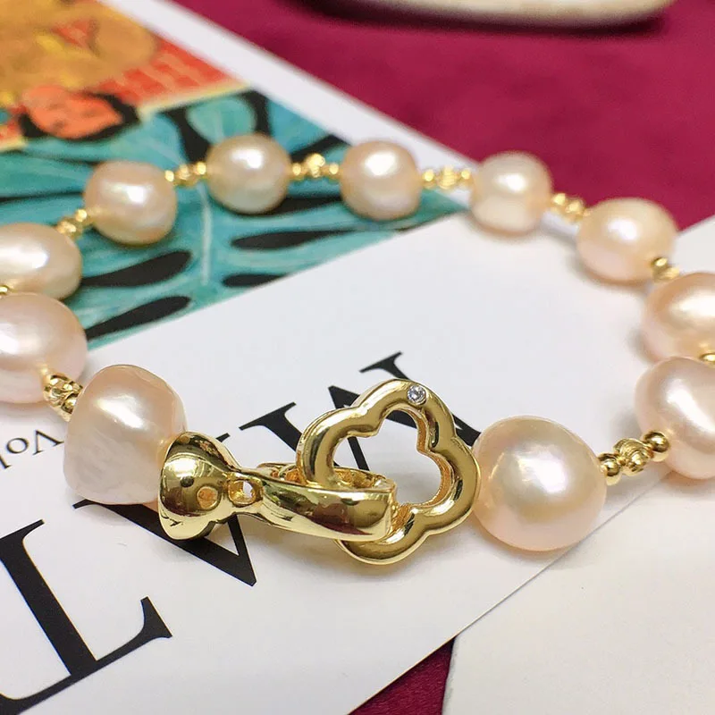 Irregular Baroque Freshwater Pearl Bracelet for Women Pink Ins Niche Design Sense Simple Fresh Versatile Jewelry
Irregular Baroque Freshwater Pearl Bracelet for Women Pink Ins Niche Design Sense Simple Fresh Versatile Jewelry