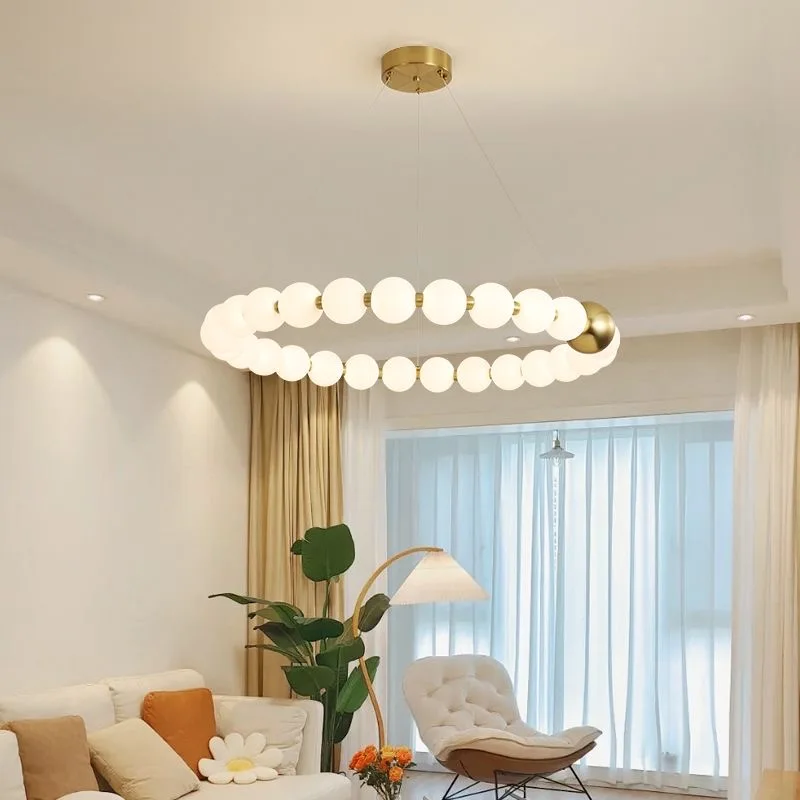Acrylic Ball Pearl Ring LED Dimmable Pendant Dining Room Living Room Dining Table Kitchen Pendant
Acrylic Ball Pearl Ring LED Dimmable Pendant Dining Room Living Room Dining Table Kitchen Pendant