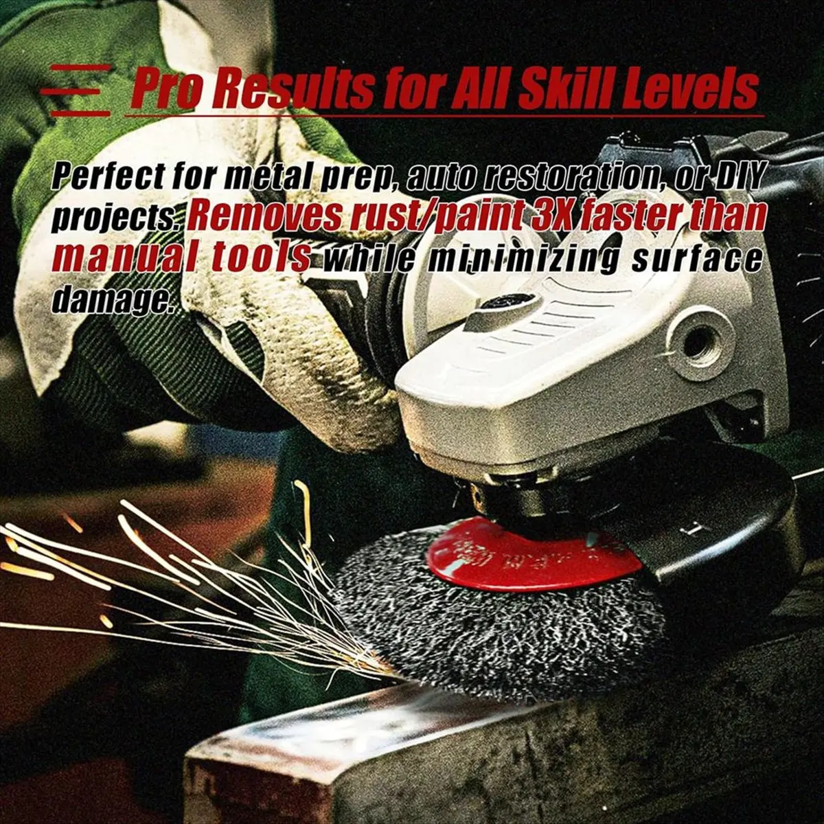 NEW! 8pcs 4-1/2In Angle Grinder Wire Wheel Set-4In&3In Knotted Coarse Crimped Cup Brushes with 5/8-11 Threaded Arbor for Rust
NEW! 8pcs 4-1/2In Angle Grinder Wire Wheel Set-4In&3In Knotted Coarse Crimped Cup Brushes with 5/8-11 Threaded Arbor for Rust