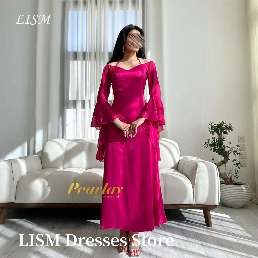 LISM Simple A-Line Arabia Evening Dresses Soft Satin Full Sleeves Sweetheat Elegant Prom Formal Party Gowns Customized Corsets
LISM Simple A-Line Arabia Evening Dresses Soft Satin Full Sleeves Sweetheat Elegant Prom Formal Party Gowns Customized Corsets