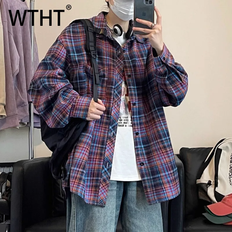 WTHT Fashion Men‘s Plaid Loose Casual Japan Style Shirts Trendy 2025 Summer Long Sleeves Lapel Single-breasted Tops Male 2A0551
WTHT Fashion Men‘s Plaid Loose Casual Japan Style Shirts Trendy 2025 Summer Long Sleeves Lapel Single-breasted Tops Male 2A0551