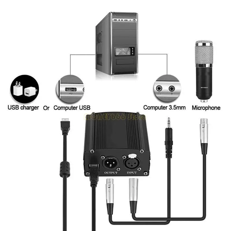F62C USB Micro Power Microphone Equipments 48V Power Supply for Condenser Microphone Music Recording
F62C USB Micro Power Microphone Equipments 48V Power Supply for Condenser Microphone Music Recording