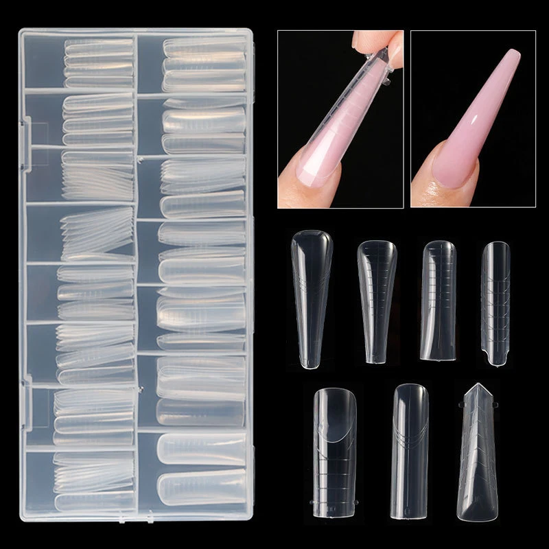 **150pcs Coffin Shape Sandwich Nail Forms Natural Clear No-Trace Nail Art Tips With Auxiliary Line Almond Shape Nail Tips
**150pcs Coffin Shape Sandwich Nail Forms Natural Clear No-Trace Nail Art Tips With Auxiliary Line Almond Shape Nail Tips