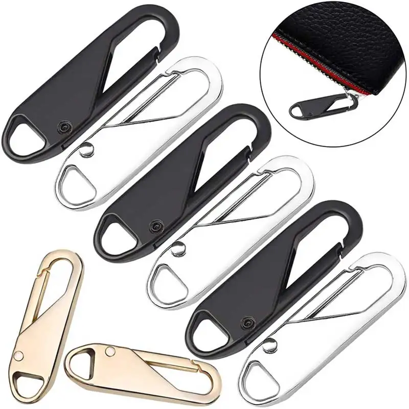 5Pcs Zipper Slider Pull Tab Replacement Metal Handle Zipper Extender Handle Fixer Puller Zipper Tag for Backpack Jacket Handbag
5Pcs Zipper Slider Pull Tab Replacement Metal Handle Zipper Extender Handle Fixer Puller Zipper Tag for Backpack Jacket Handbag